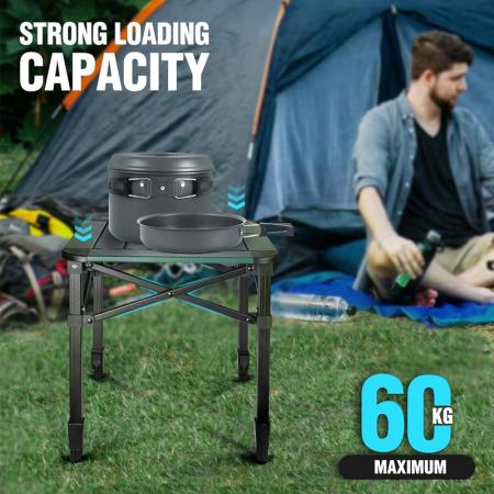 Lightweight Adjustable Outdoor Picnic Backyards Folding Camping Square Table 