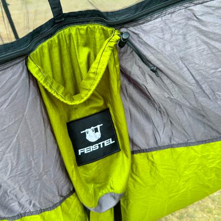 Outdoor Nylon Portable Parachute Double Camping Mosquito Net Hammock with Rope and Carabiners 