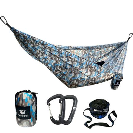 Lightweight Nylon 2 Person Hammock Mosquito Net Camouflage Pattern Portable Outdoor Hammock 