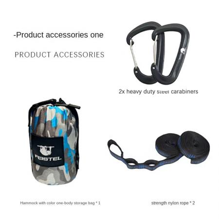 Lightweight Nylon 2 Person Hammock Mosquito Net Camouflage Pattern Portable Outdoor Hammock 