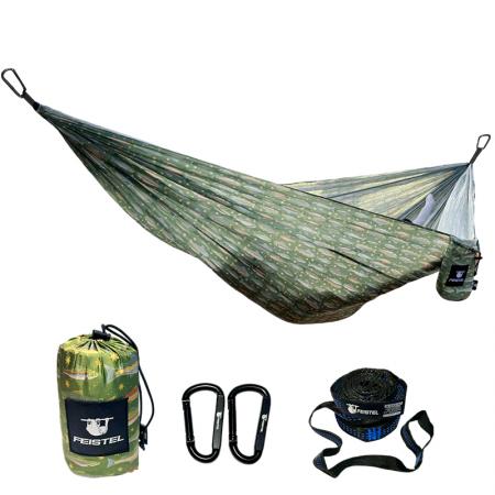 Parachute Cloth Nylon Camping Hiking Anti-Mosquito Tree Swing 150kg Capacity Outdoor Hammock 