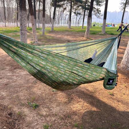 Parachute Cloth Nylon Camping Hiking Anti-Mosquito Tree Swing 150kg Capacity Outdoor Hammock 