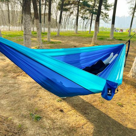 Heavy Duty Durable Anti Roll Nylon Hammock Parachute Cloth Camping Hiking 200kg Capacity Hammock 