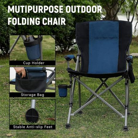 Outdoor Folding Large Sized Comfortable Backrest for Leisure Car Travel Camping Director's Chair 