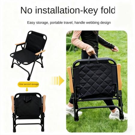 Outdoor Camping Folding Chairs Leisure Chairs Carbon Steel Folding Chairs 