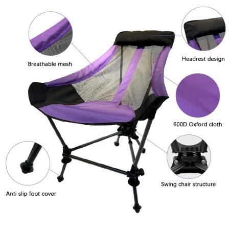 Outdoor Ultralight Aluminium Alloy Portable Fishing Beach Custom Camping Folding Easy Longue Chair 