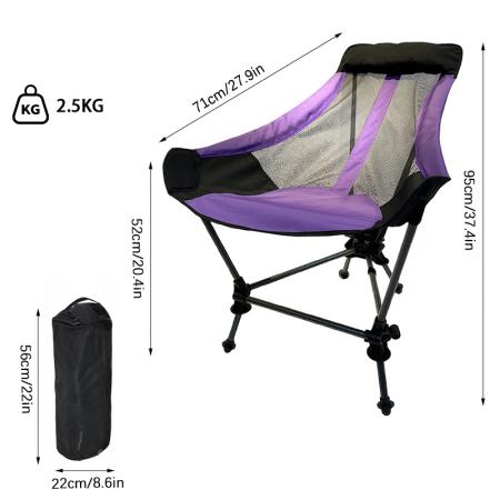 Outdoor Ultralight Aluminium Alloy Portable Fishing Beach Custom Camping Folding Easy Longue Chair 
