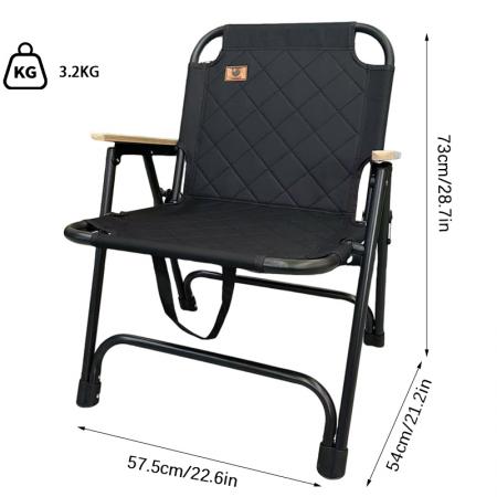 Outdoor Camping Folding Chairs Leisure Chairs Carbon Steel Folding Chairs 