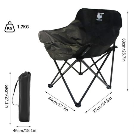 Small Folding Camping Chair Carbon Steel Camping Folding Beach Chair 