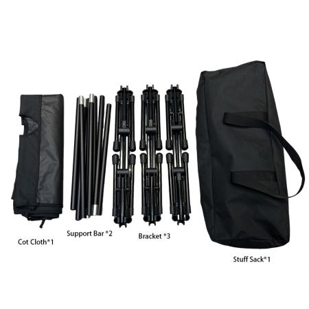 Ultralight Aluminum Alloy Outdoor Folding Single Bed Modern Oxford Portable Assembly Camping Cot 