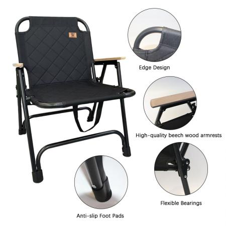 Outdoor Camping Folding Chairs Leisure Chairs Carbon Steel Folding Chairs 