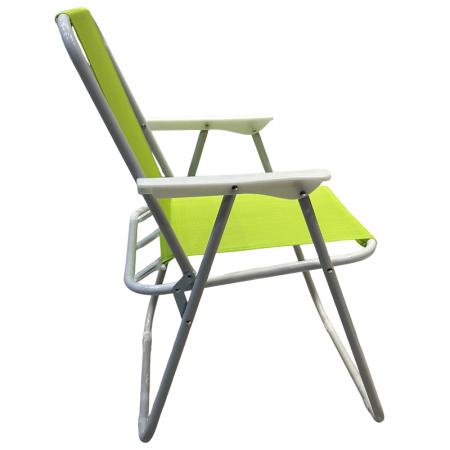 Lightweight Portable Iron Folding Garden Chair Webbed Design Camping Beach Chair 