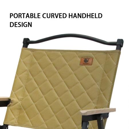 Garden Outdoor Picnic Chair Portable Foldable Camp Kermit Chair With Solid Wood Handrail 