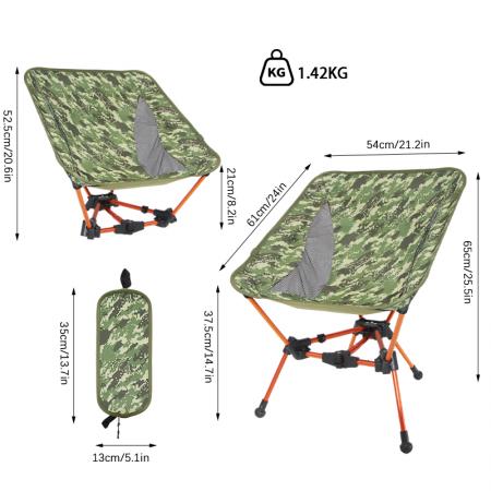 Outdoor Portable Picnic Fishing Lightweight Camping Moon Chair Portable Folding Beach Chair 