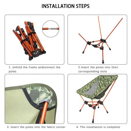 Outdoor Portable Picnic Fishing Lightweight Camping Moon Chair Portable Folding Beach Chair 