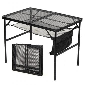 Outdoor Folding Aluminum Camping Table With Mesh