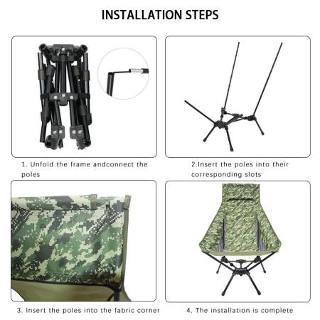 Ultralight Folding High Back Chair Outdoor Portable Foldable Beach Lounge Camping Chair 