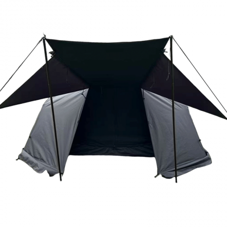 Traveling Hiking Outdoors Waterproof Camping Tent with Awning One Bedroom Structure Easy Set Up 