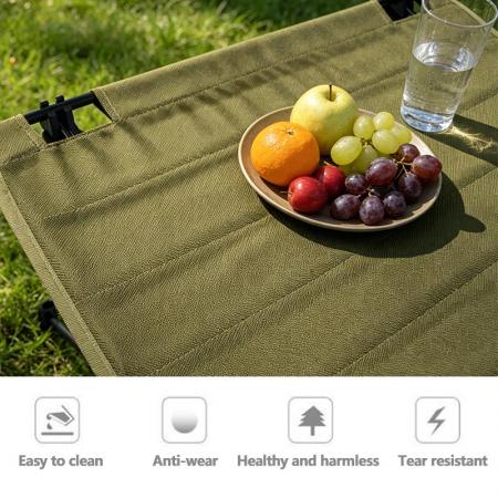Outdoor Camping Folding Portable Folding Cooking Egg Roll Table Oxford Cloth Table 