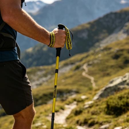 Aluminum Alloy 4-Joint Five Section Foldable Telescopic Lightweight Professional Outdoor Equipment Hiking Pole 