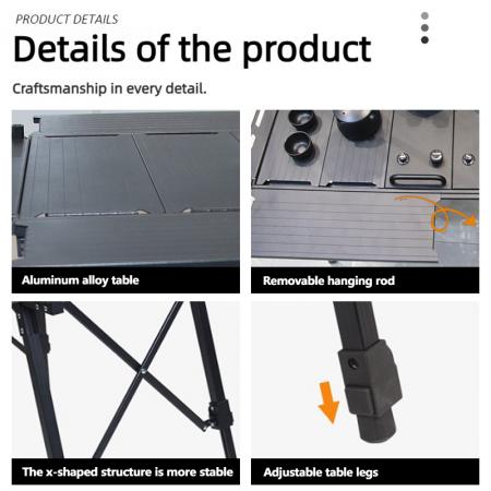Outdoor Collapsible Modular Garden Cook Hiking Picnic Folding Dining IGT Camping Table 