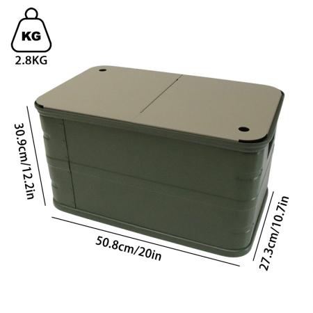 Large Capacity Open Stacked Aluminum Camping Storage Box OEM Waterproof Outdoor Travel Car Storage Box 