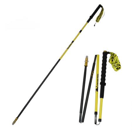 Aluminum Alloy 4-Joint Five Section Foldable Telescopic Lightweight Professional Outdoor Equipment Hiking Pole 