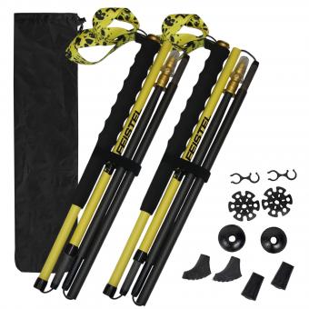 Aluminum Alloy 4-Joint Five Section Foldable Hiking Pole