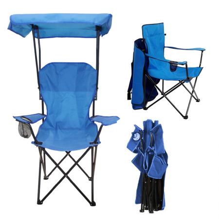 Wholesale Outdoor Furniture Camping Accessories Beach Lightweight Foldable Fishing Chair with Cup Holder Sunshade 