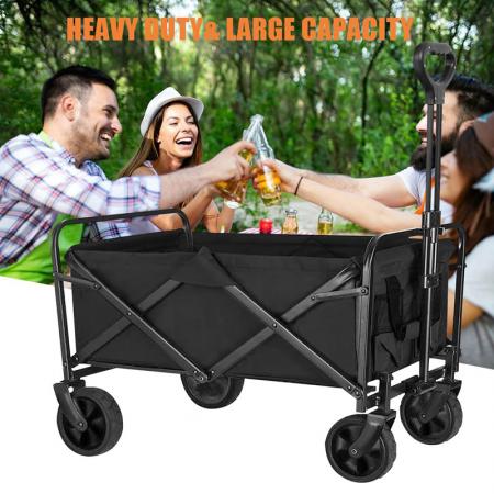 Outdoor Garden Camp Trolley Beach Cart Collapsible Folding Hand Wagon Trolley Folding Wagon 