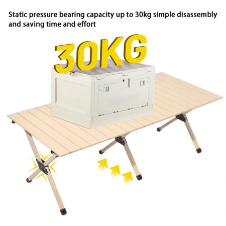 Beech Egg Roll Table Solid Wood Folding Table Self Driving Rv Portable Camping Table 