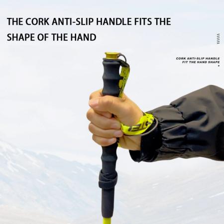 Aluminum Alloy 4-Joint Five Section Foldable Telescopic Lightweight Professional Outdoor Equipment Hiking Pole 