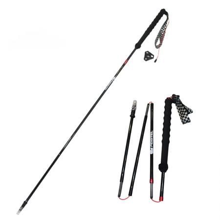 Carbon Fiber Trekking Poles 5 Section Folding Lightweight Portable Hiking Sticks 110/120/130cm 
