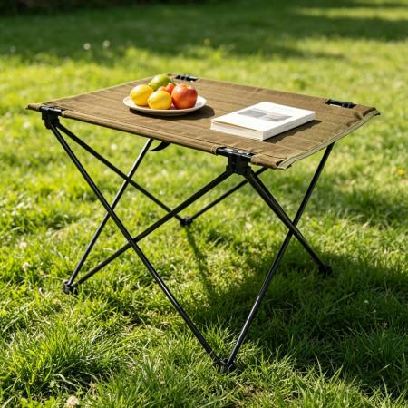 Outdoor Camping Folding Portable Folding Cooking Egg Roll Table Oxford Cloth Table 