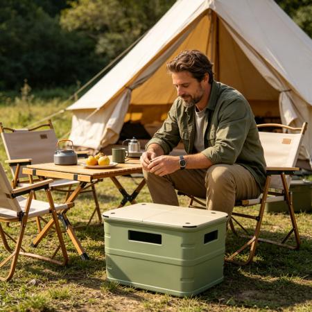 Large Capacity Open Stacked Aluminum Camping Storage Box OEM Waterproof Outdoor Travel Car Storage Box 