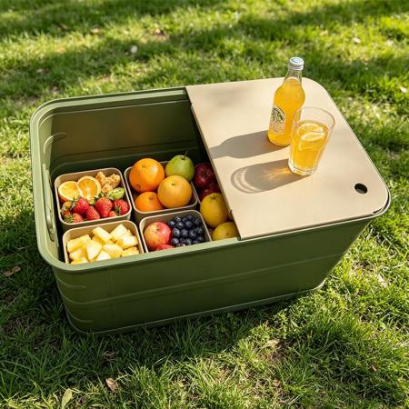 Large Capacity Open Stacked Aluminum Camping Storage Box OEM Waterproof Outdoor Travel Car Storage Box 