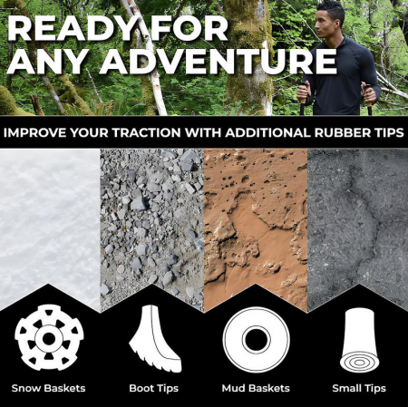 Aluminum Adjustable Hiking Trekking Poles for Outdoor Travel OEM Customizable 