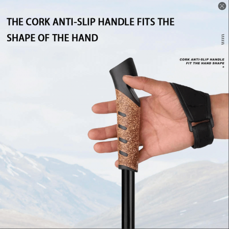 Aluminum Adjustable Hiking Trekking Poles for Outdoor Travel OEM Customizable 