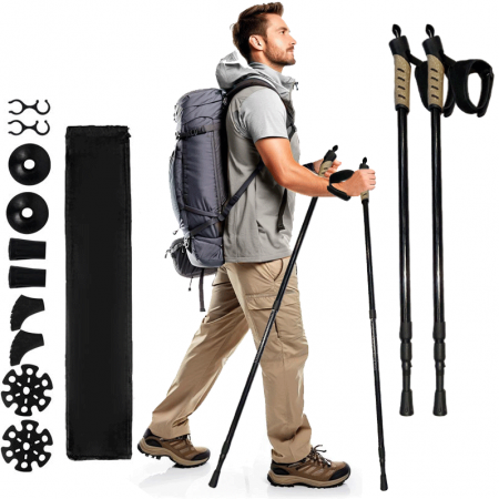 Aluminum Adjustable Hiking Trekking Poles for Outdoor Travel OEM Customizable 