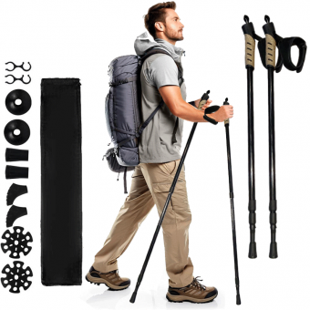 Outdoor Travel OEM Customizable Aluminum Adjustable Hiking Trekking Poles