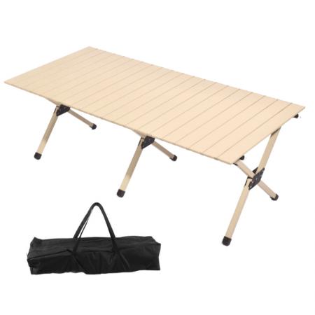Beech Egg Roll Table Solid Wood Folding Table Self Driving Rv Portable Camping Table 