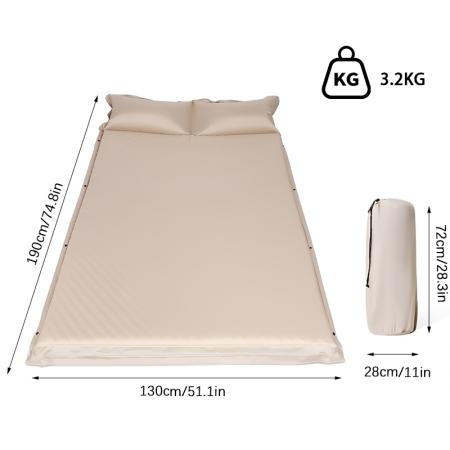 Outdoor Double Thickened Self Inflating Portable Moisture Proof Foldable Air Mattress 