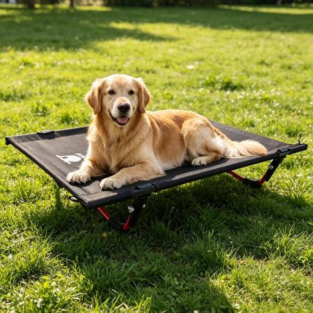 Customized Logo Ultralight Portable Folding Compact Camping Pet Cot Dog Cot 