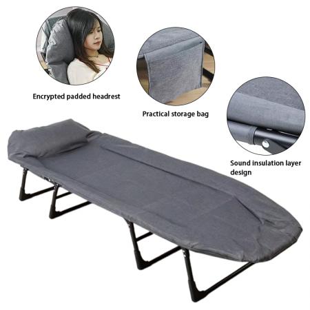 Outdoor Park Portable Folding Multifunctional 4 Legs Steel Frame Powder Coated Camping Cot 