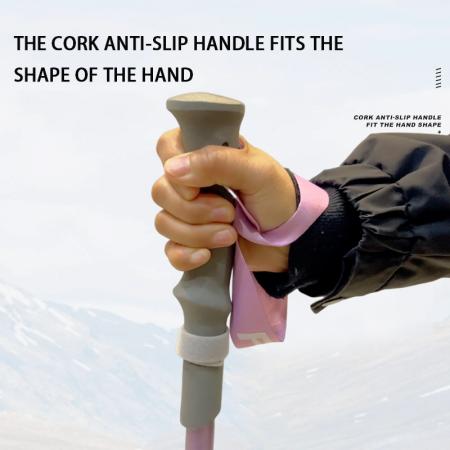 Carbon Fiber 3 Section Adjustable Lightweight Folding Tungsten Steel Tip Trekking Poles 