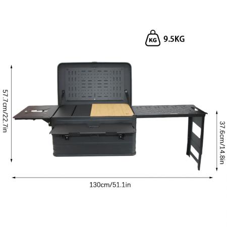 Outdoor IGT Aluminum Box Lightweight Combination Accessories Aluminum Alloy Camping Box Set 