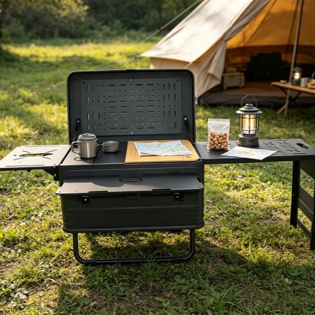 Outdoor IGT Aluminum Box Lightweight Combination Accessories Aluminum Alloy Camping Box Set 