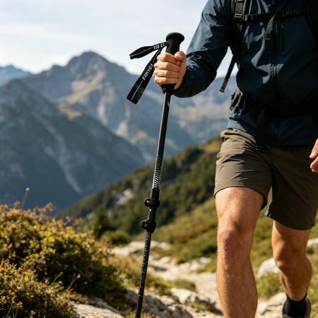 High Quality Hiking Poles Telescopic Walking Sticks Collapsible Lightweight Trekking Poles 