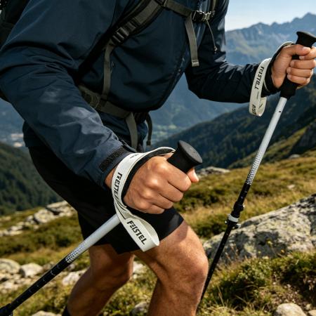 Outdoor Ultralight Nordic Hiking Trekking Pole 7075 Aluminium Carbon Fiber Cork EVA Handle Trekking Pole 