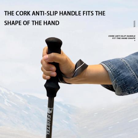 High Quality Hiking Poles Telescopic Walking Sticks Collapsible Lightweight Trekking Poles 